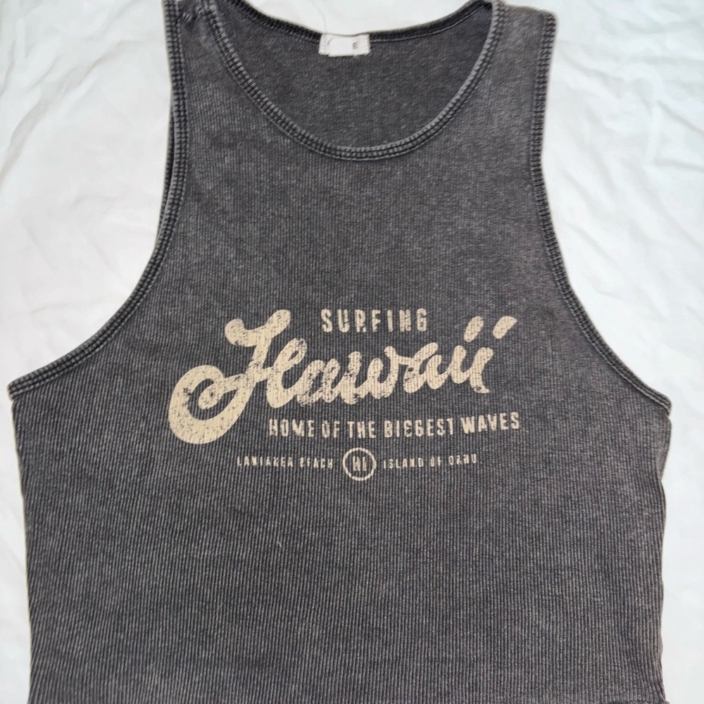 Garage hawaii cropped tank top